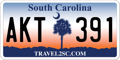 SC license plate AKT391