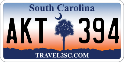 SC license plate AKT394