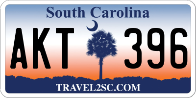 SC license plate AKT396