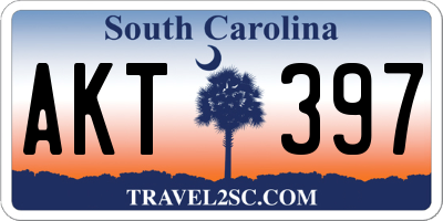 SC license plate AKT397