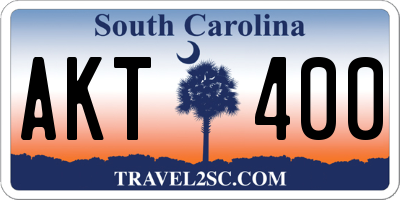 SC license plate AKT400