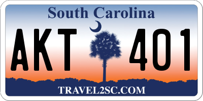 SC license plate AKT401