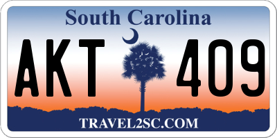 SC license plate AKT409