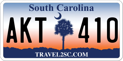 SC license plate AKT410