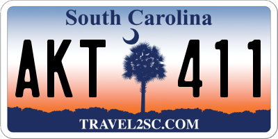 SC license plate AKT411