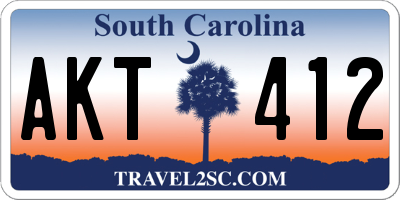 SC license plate AKT412