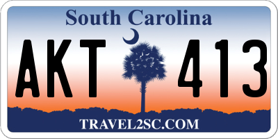 SC license plate AKT413