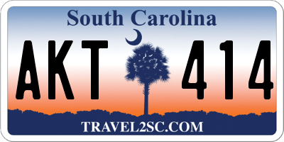 SC license plate AKT414