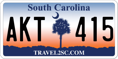 SC license plate AKT415