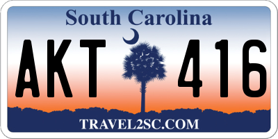 SC license plate AKT416