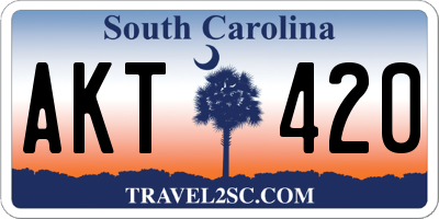 SC license plate AKT420