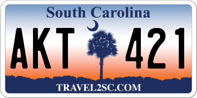 SC license plate AKT421