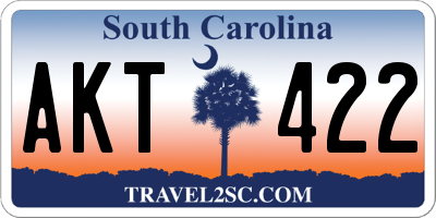 SC license plate AKT422