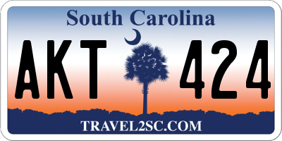 SC license plate AKT424