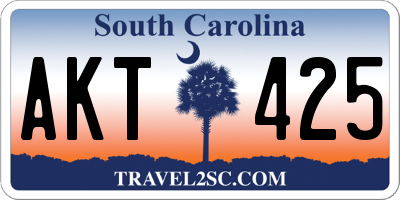 SC license plate AKT425