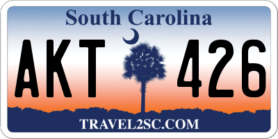 SC license plate AKT426