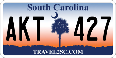 SC license plate AKT427