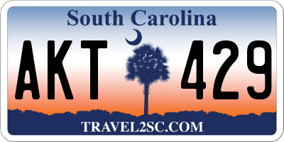SC license plate AKT429