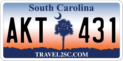 SC license plate AKT431