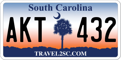 SC license plate AKT432