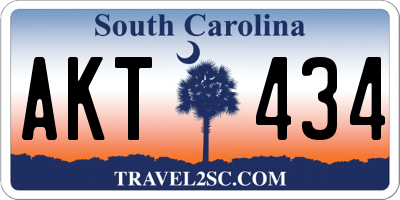 SC license plate AKT434