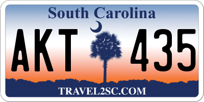 SC license plate AKT435