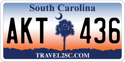 SC license plate AKT436