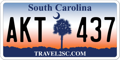 SC license plate AKT437