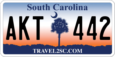 SC license plate AKT442