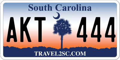 SC license plate AKT444