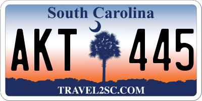SC license plate AKT445