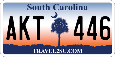 SC license plate AKT446