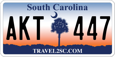 SC license plate AKT447