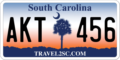 SC license plate AKT456