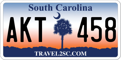 SC license plate AKT458