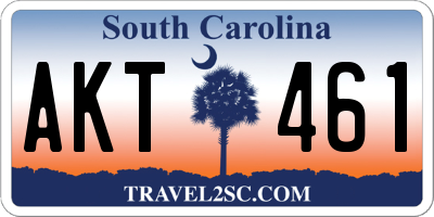 SC license plate AKT461