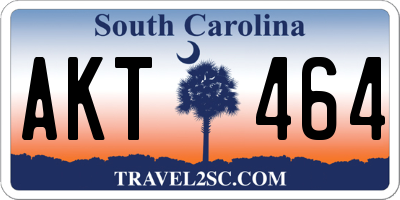 SC license plate AKT464
