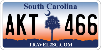SC license plate AKT466