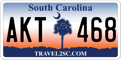 SC license plate AKT468