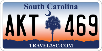 SC license plate AKT469