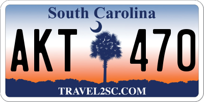 SC license plate AKT470
