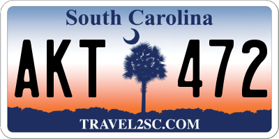 SC license plate AKT472