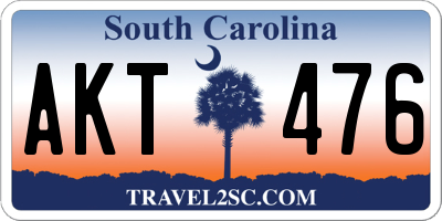 SC license plate AKT476