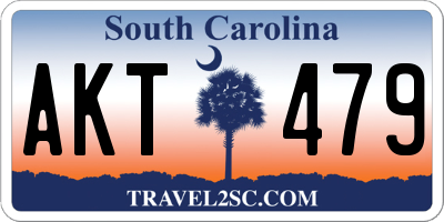 SC license plate AKT479