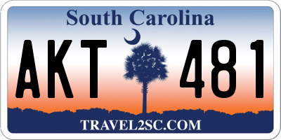 SC license plate AKT481