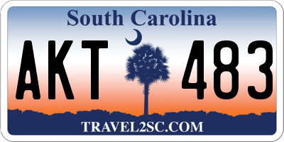 SC license plate AKT483