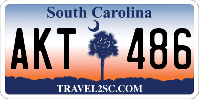 SC license plate AKT486
