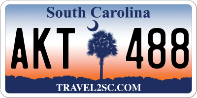 SC license plate AKT488
