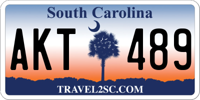 SC license plate AKT489