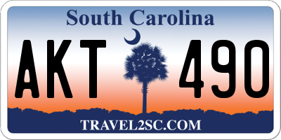 SC license plate AKT490